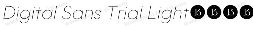Digital Sans Trial Light字体转换